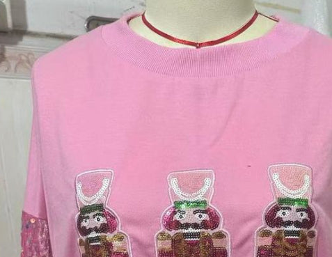 Women's Festive Sequin Padded Christmas Sweatshirt