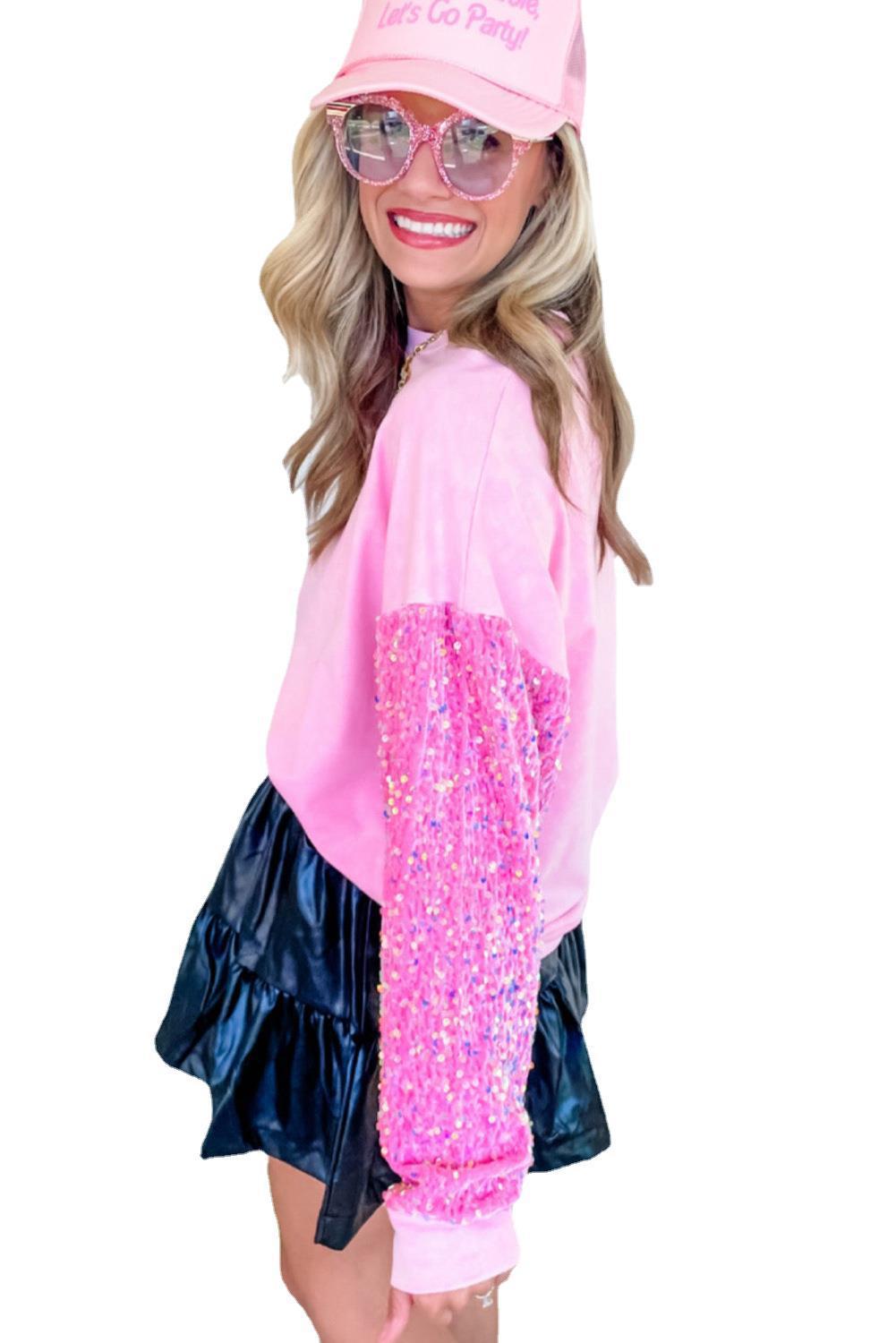 Women's Festive Sequin Padded Christmas Sweatshirt
