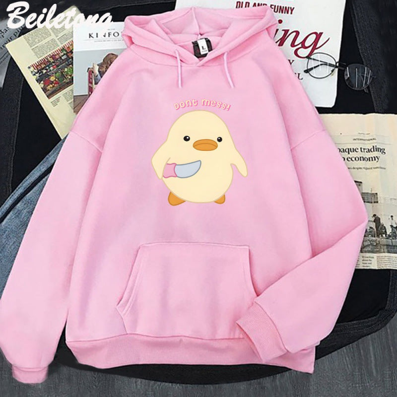 Women's Casual Cartoon Graphic Loose Hoodie