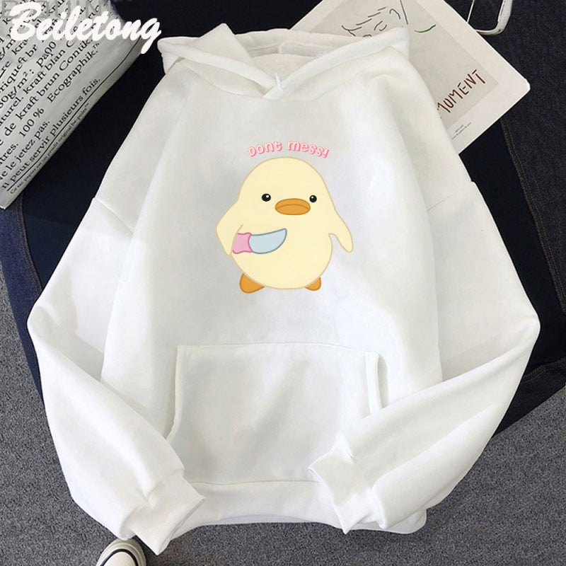 Women's Casual Cartoon Graphic Loose Hoodie