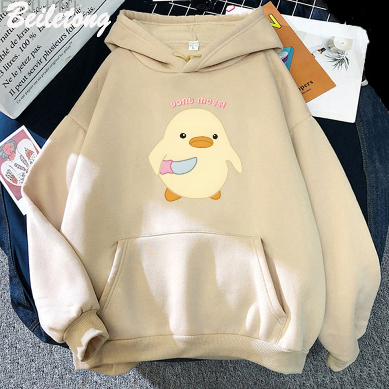 Women's Casual Cartoon Graphic Loose Hoodie
