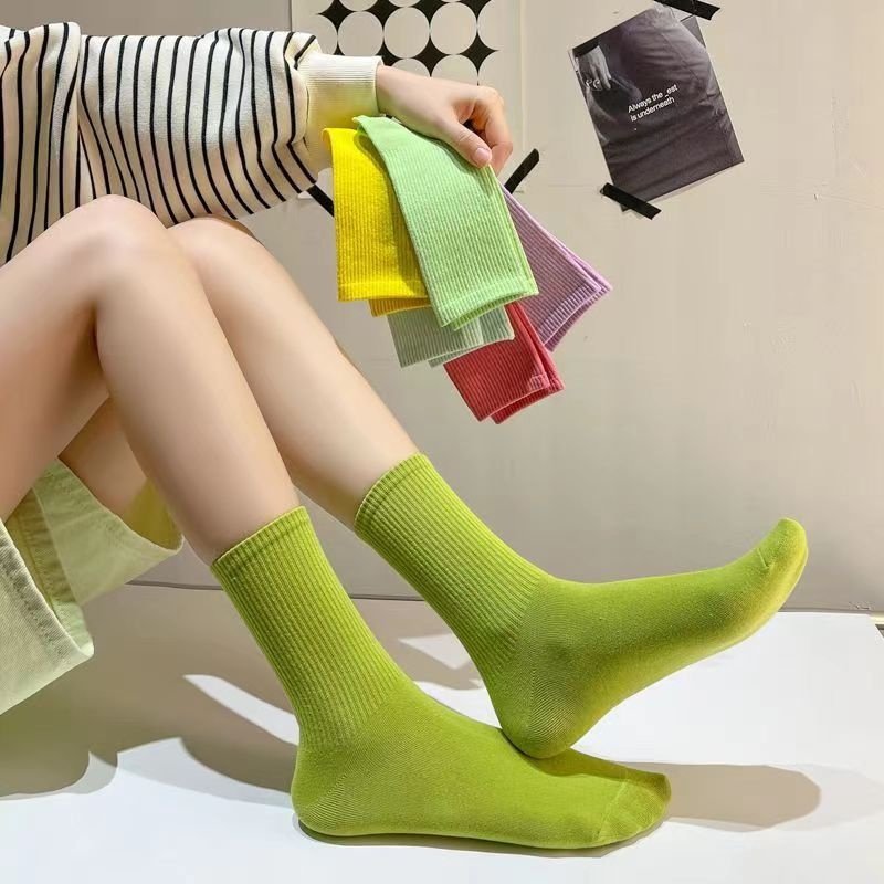 Colorful Mid-calf Socks for Women and Men