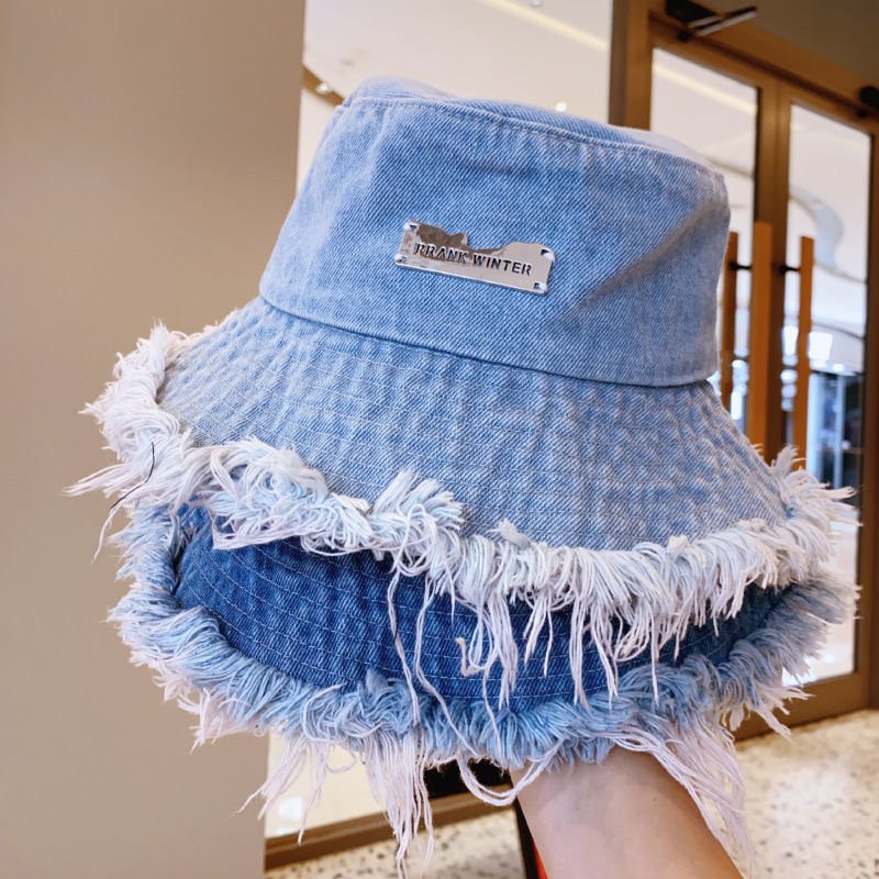 Women's Denim Bucket Hat for Spring Summer Sun Protection
