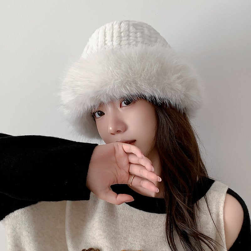 Warm Velvet Hood Face Mask for Women - Korean Style