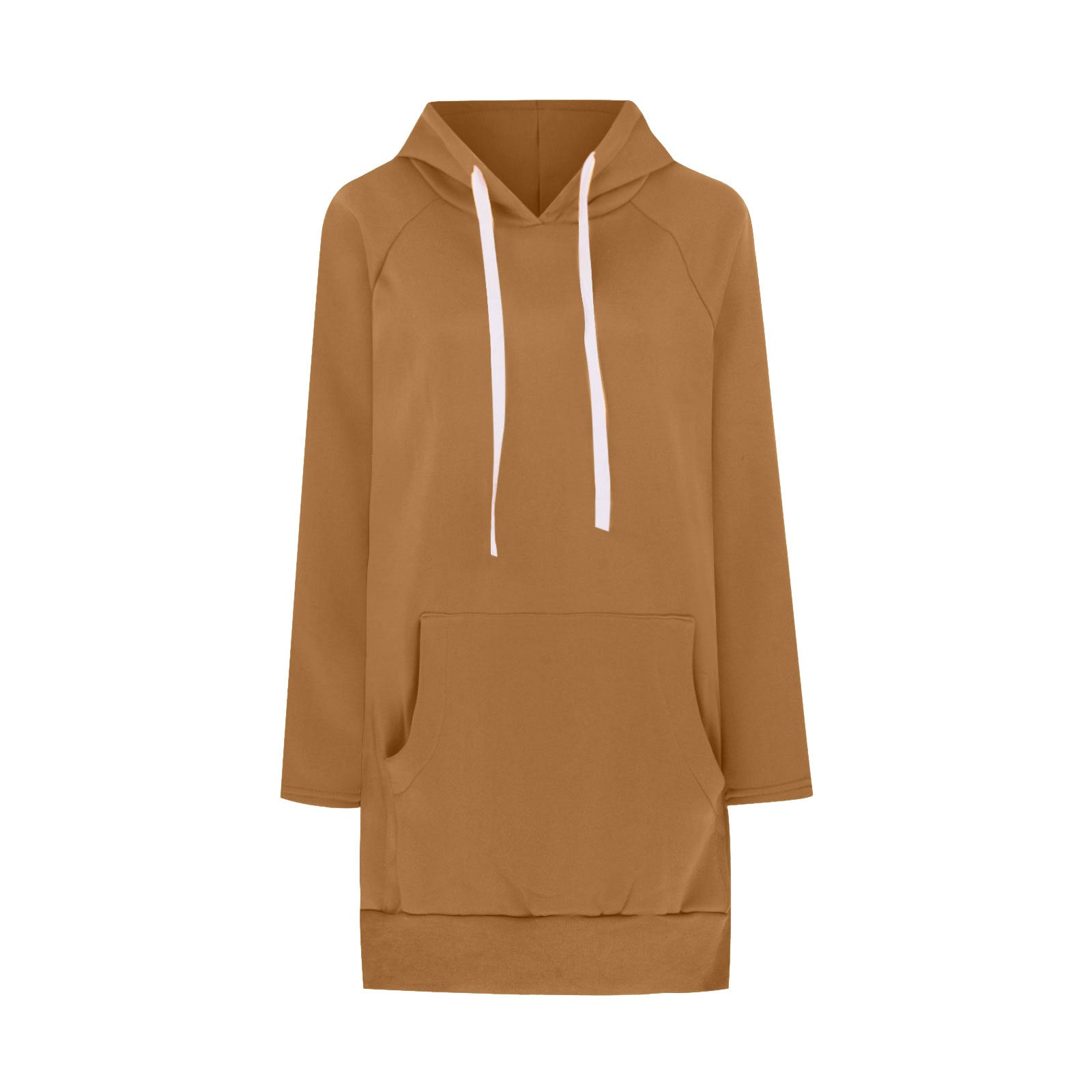 Cozy Drawstring Long Sleeve Women's Solid Casual Sweater