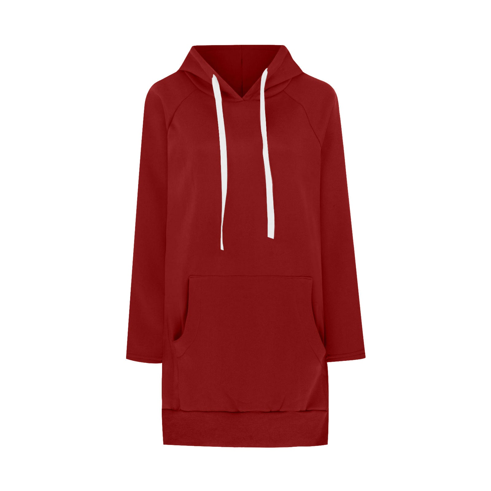 Cozy Drawstring Long Sleeve Women's Solid Casual Sweater
