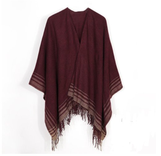 Cozy Plaid Cape Cloak