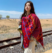 Warm Hooded Scarf Coat