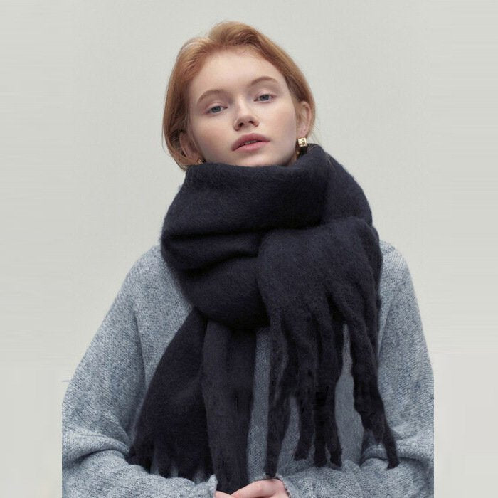 Mid-Length Thermal Long Scarf for Women