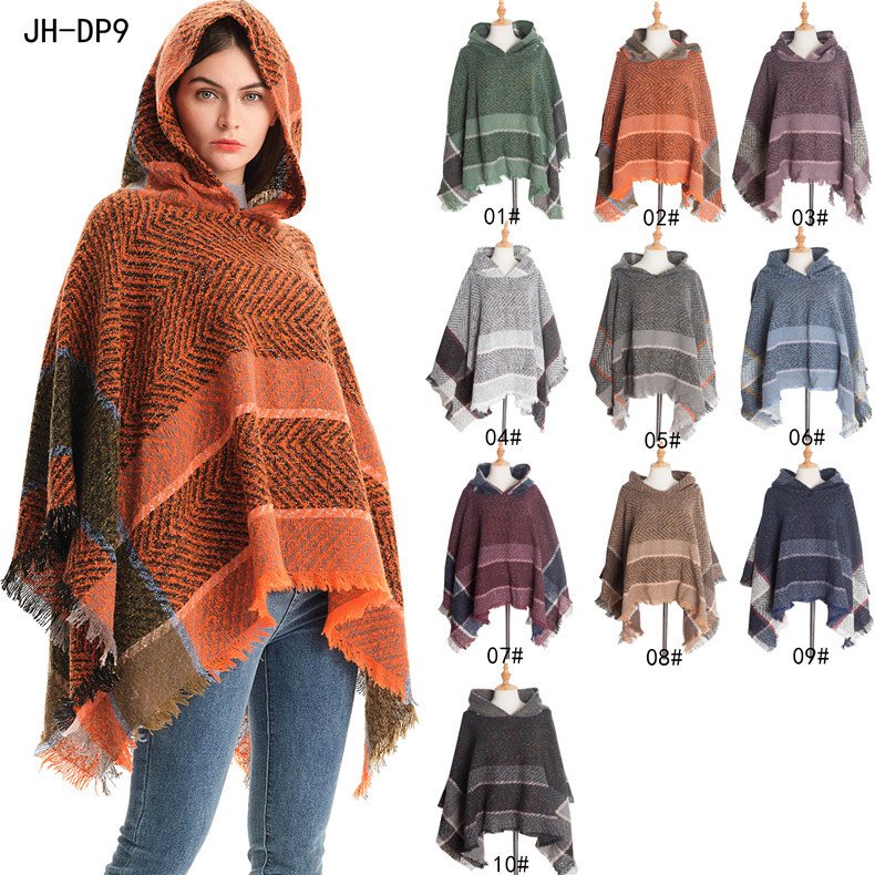 Cozy Hooded Shawl