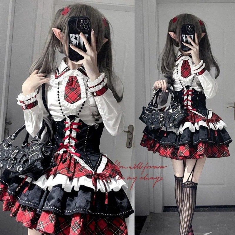 Sweet & Spicy Puff Short Skirt Set