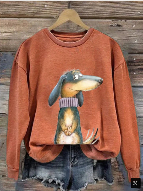 Women's 3D Digital Print Loose Street Fashion Sweatshirt