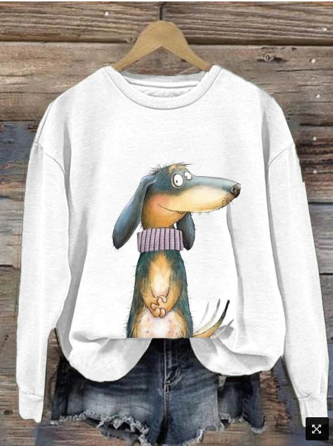 Women's 3D Digital Print Loose Street Fashion Sweatshirt