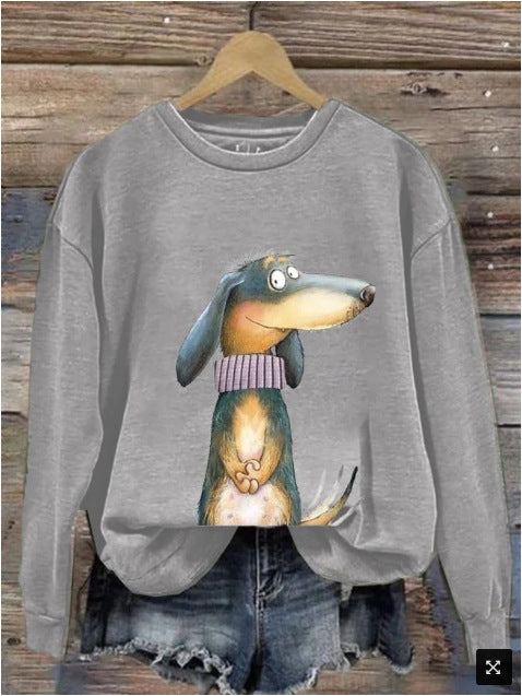 Women's 3D Digital Print Loose Street Fashion Sweatshirt