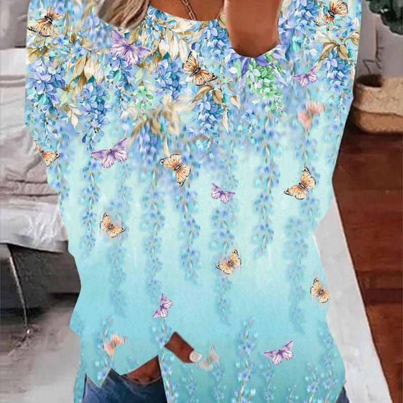 Women's 3D Printed Casual Long Sleeve Sweatshirt