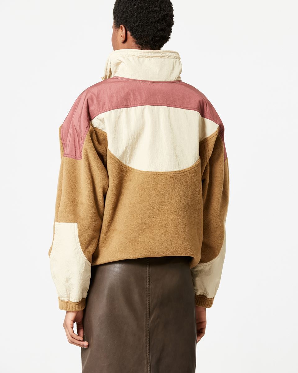 Cozy Colorblock Polar Fleece Zip Sweatshirt