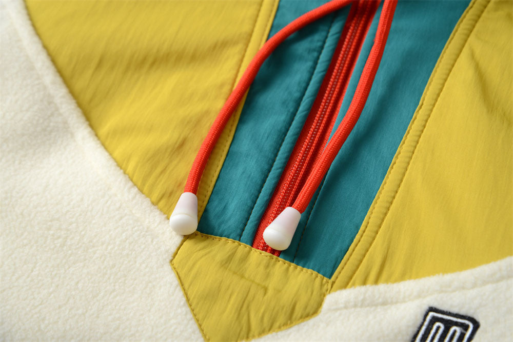 Cozy Colorblock Polar Fleece Zip Sweatshirt
