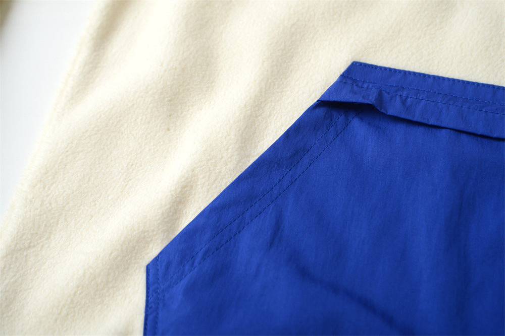 Cozy Colorblock Polar Fleece Zip Sweatshirt