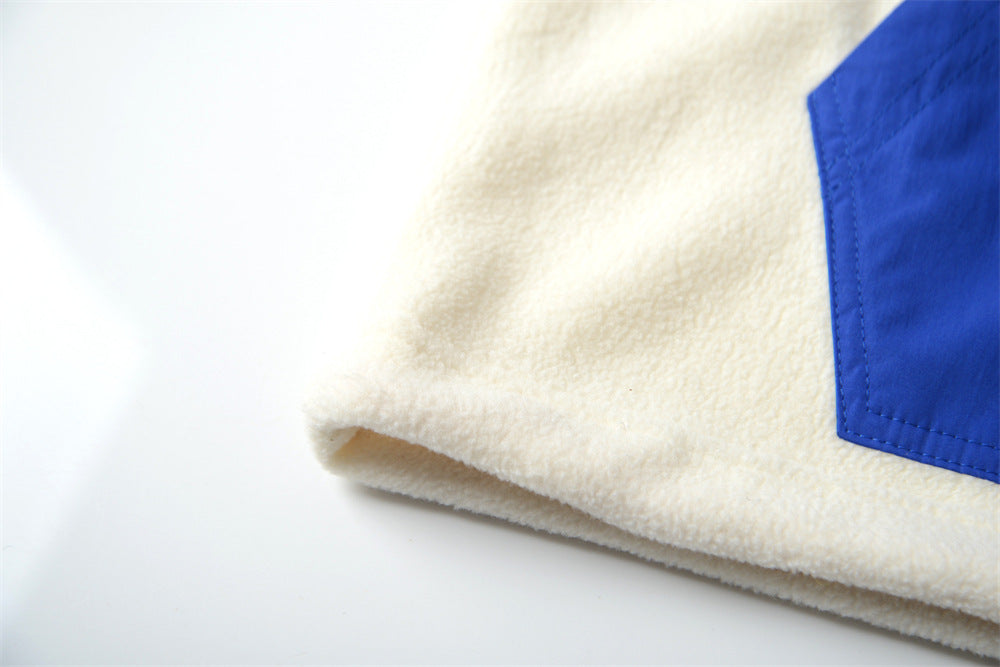 Cozy Colorblock Polar Fleece Zip Sweatshirt