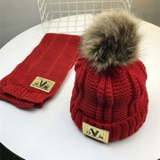 Warm Kids Hat Scarf Set