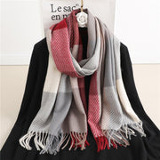 Cozy Plaid Cashmere Scarf - All-Season Warmth