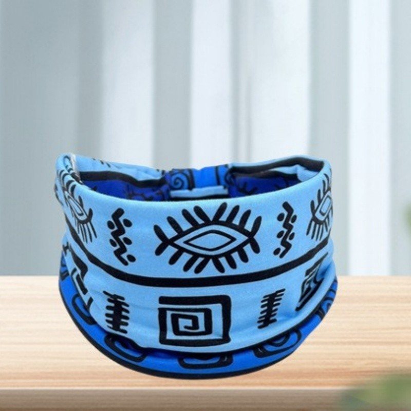 Wide Brim African Print Hair Band for Women Sports Yoga