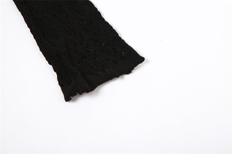 Women's Hollow Jacquard Knitted High Waist Jumpsuit