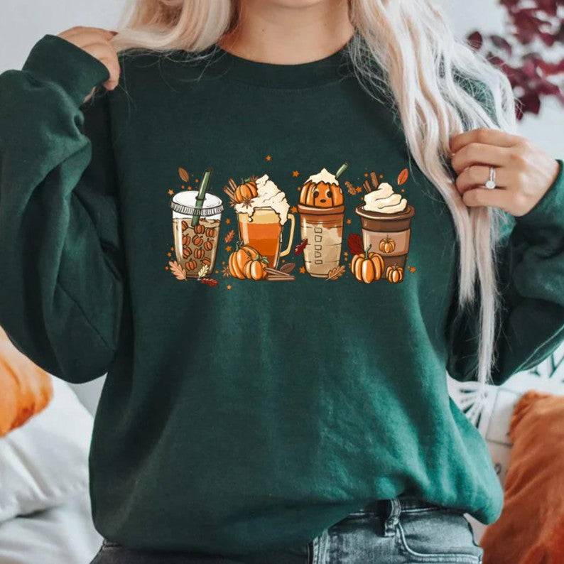 Cozy Pumpkin Spice Long Sleeve Pullover Sweater