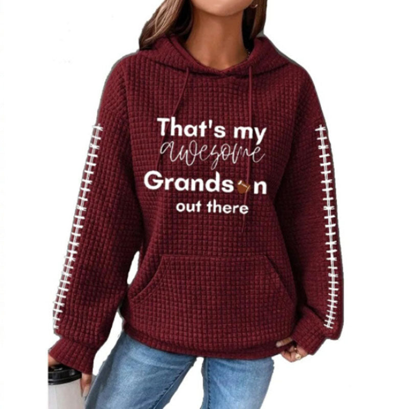 Cozy Waffle Knit Hooded Pullover Sweater