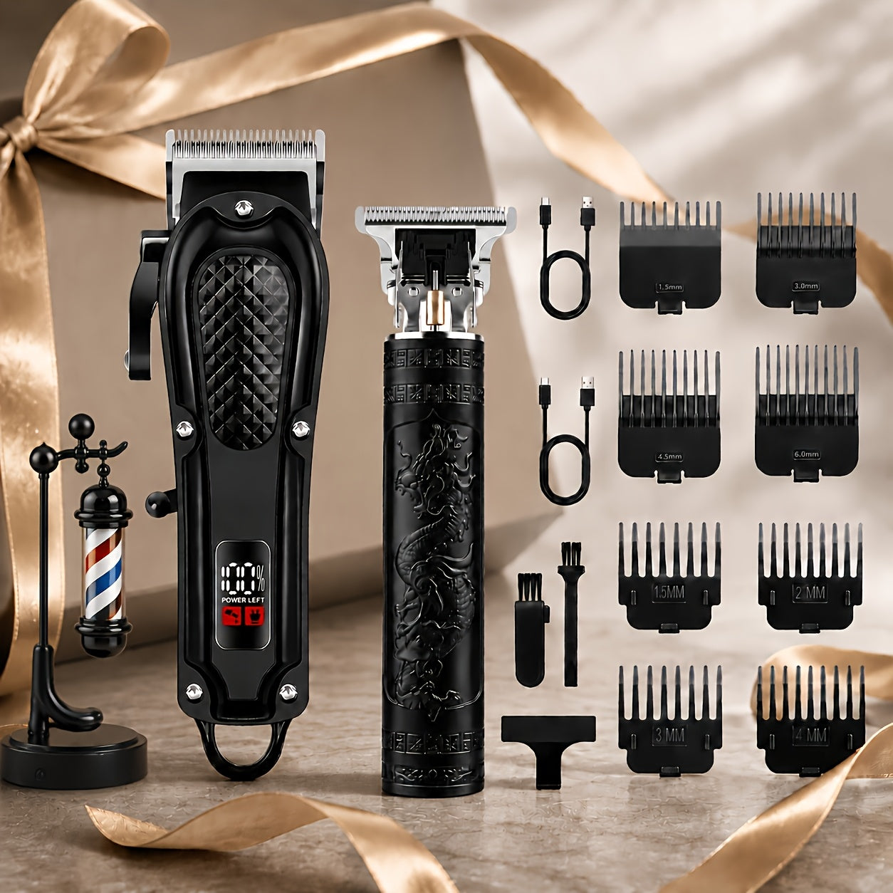 Rechargeable Electric Grooming Kit with LCD Battery Display – Portable for Home, Travel and Car Use