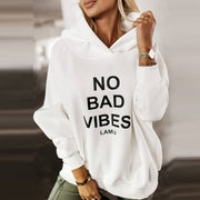 Cozy Letter Print Oversized Hoodie for Women