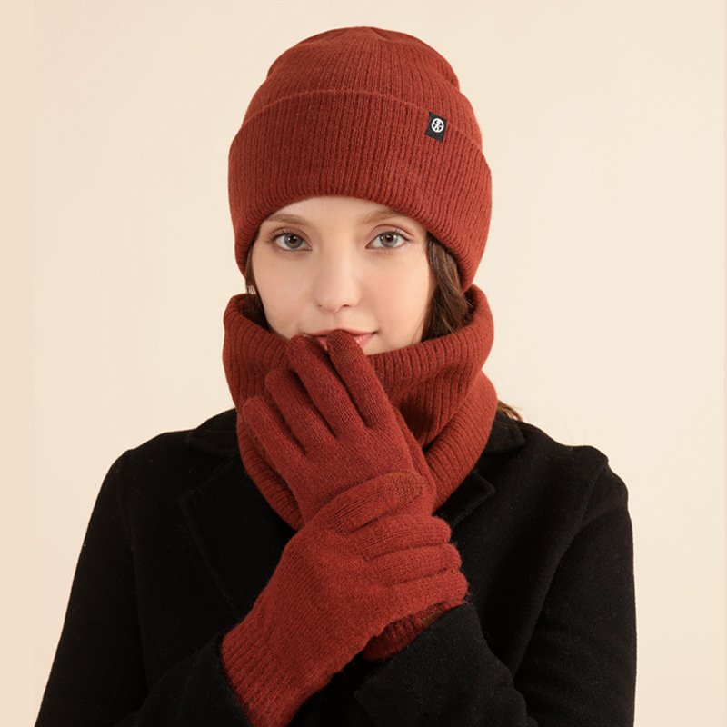 Alpaca Fleece 3-Piece Winter Set: Hat, Scarf, Gloves