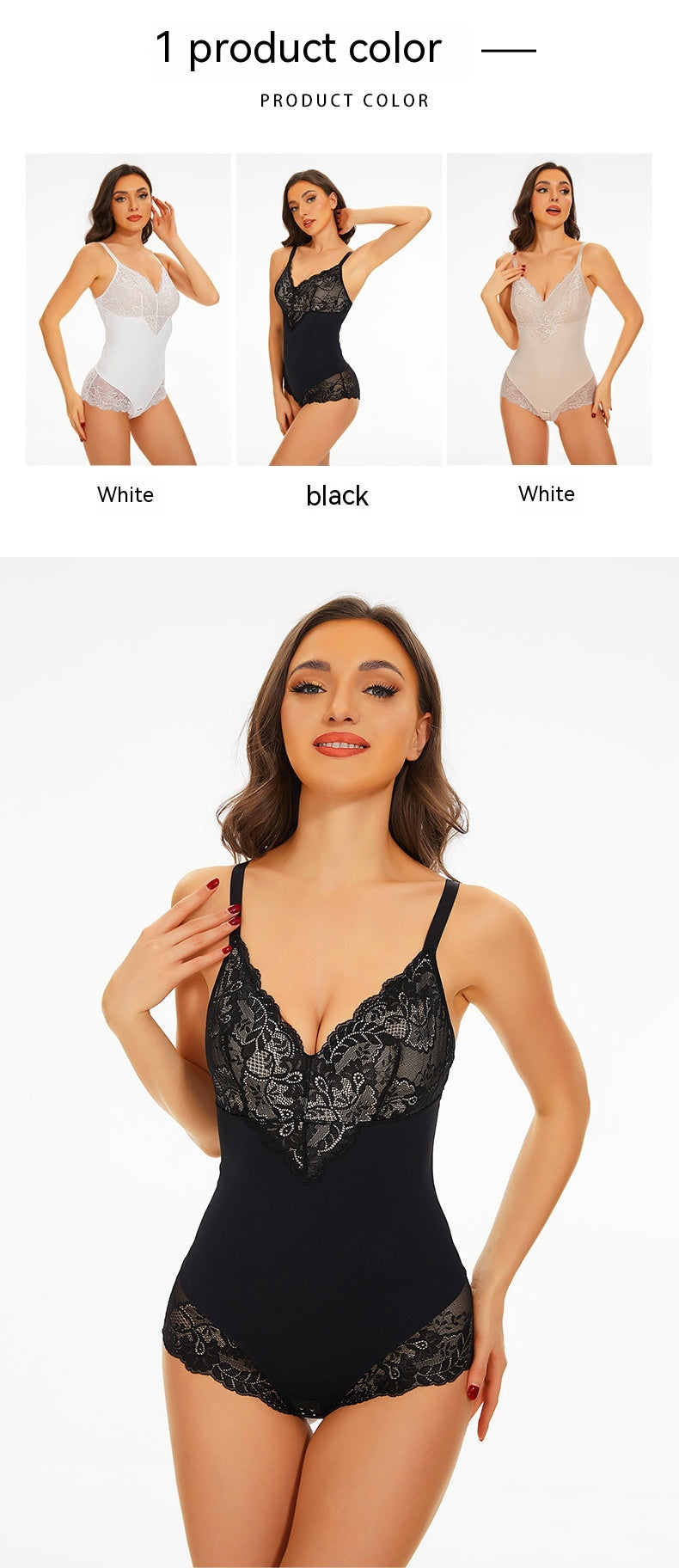 Siamese Body Shaping Belly Contracting Hip Raise Shaping Suspender Underwear Elastic Corset Slimming