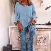 Apricot Gray Light Blue Casual Jumpsuits Sets