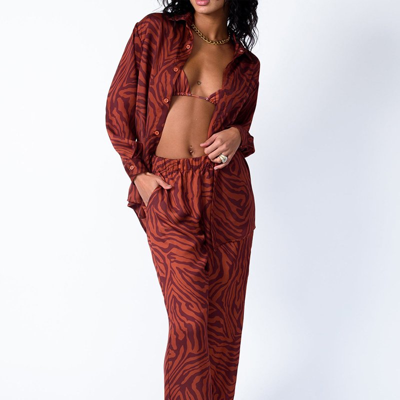 Women's Animal Print Trousersuit