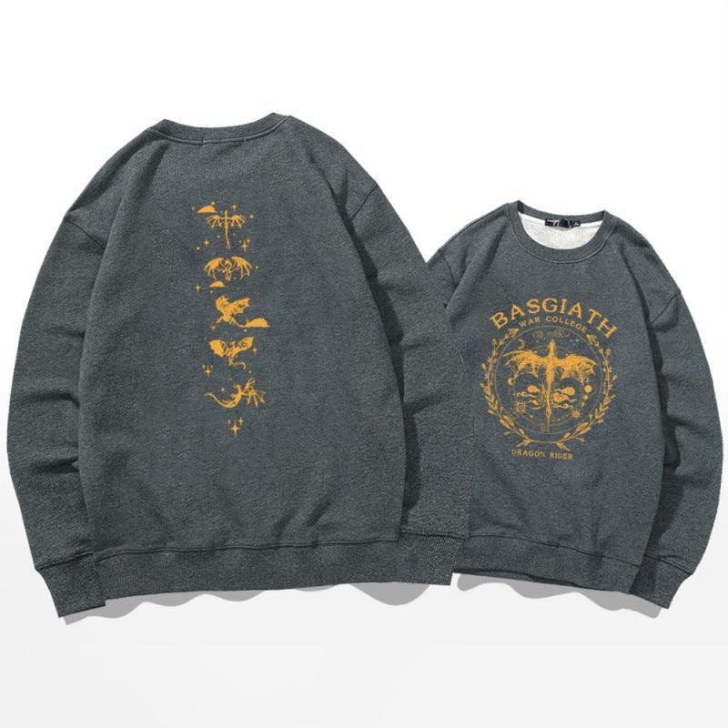 Gold Dragon Fourth Wing Fantasy Bookish Sweatshirt