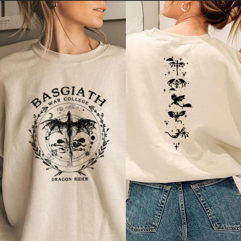 Gold Dragon Fourth Wing Fantasy Bookish Sweatshirt