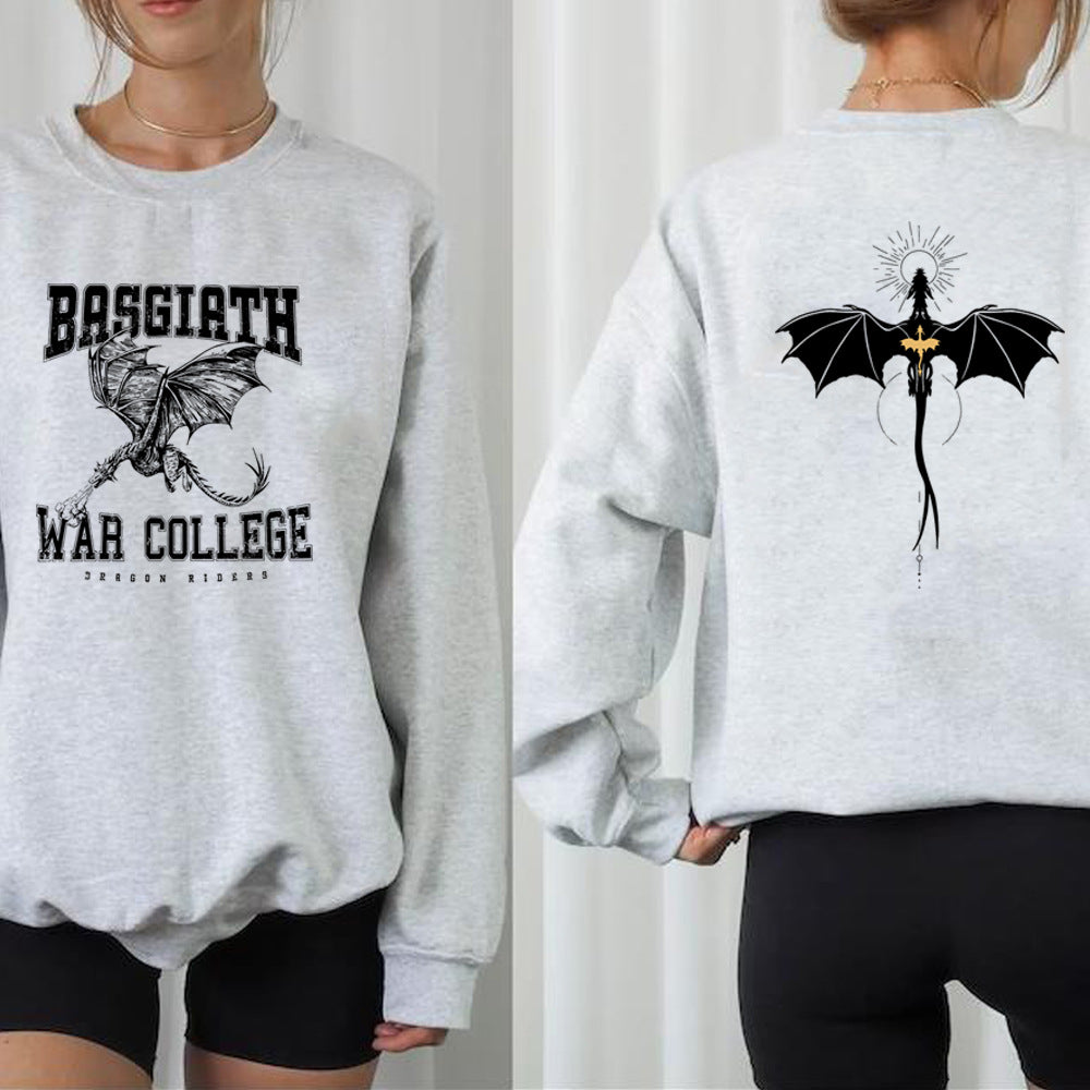 Vintage Fourth Wing Dragon Rider 2-Side Print Sweatshirt
