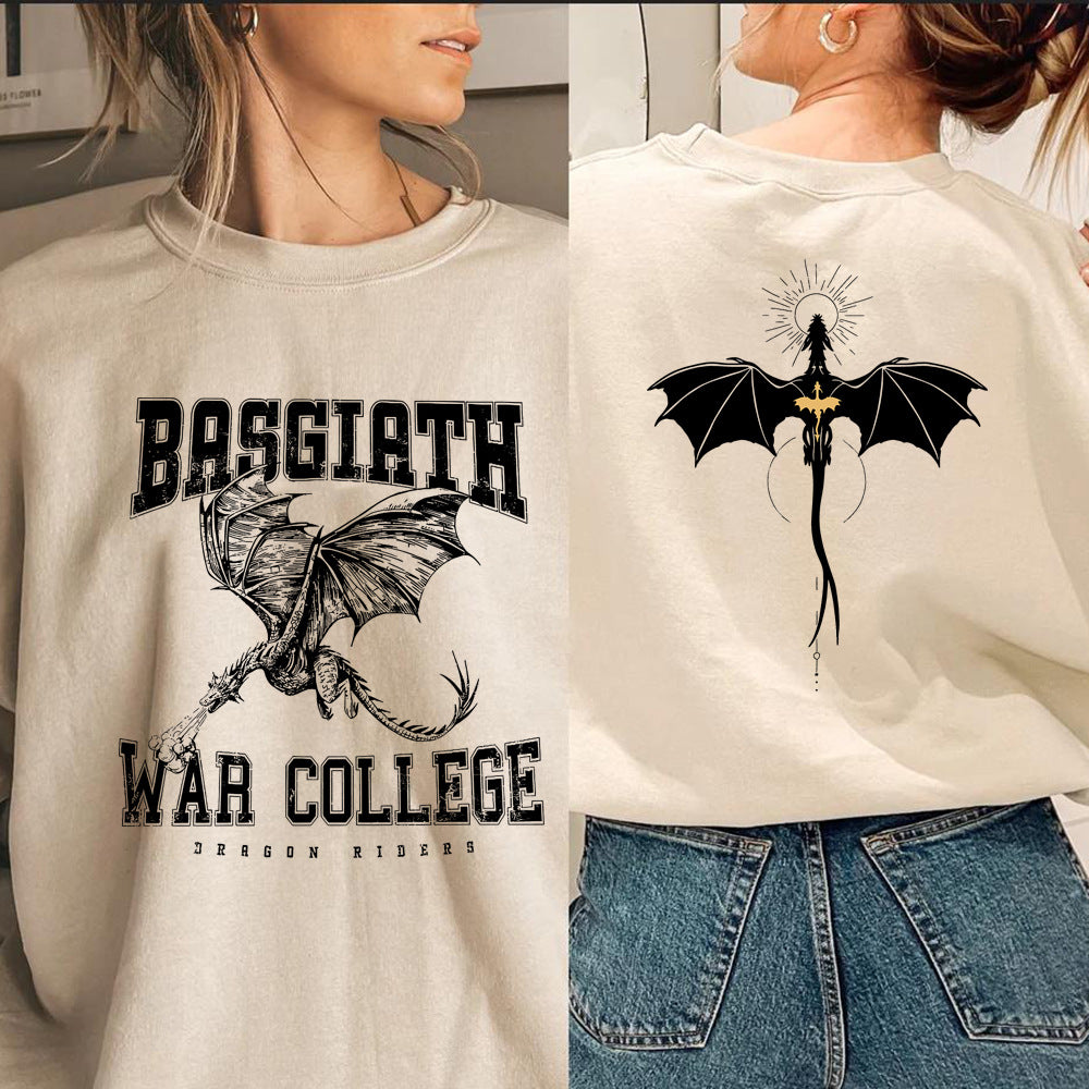 Vintage Fourth Wing Dragon Rider 2-Side Print Sweatshirt