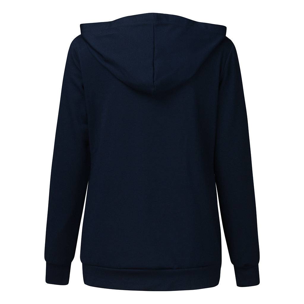 Comfy Solid Color Nursing Hoodie for Expectant & New Moms