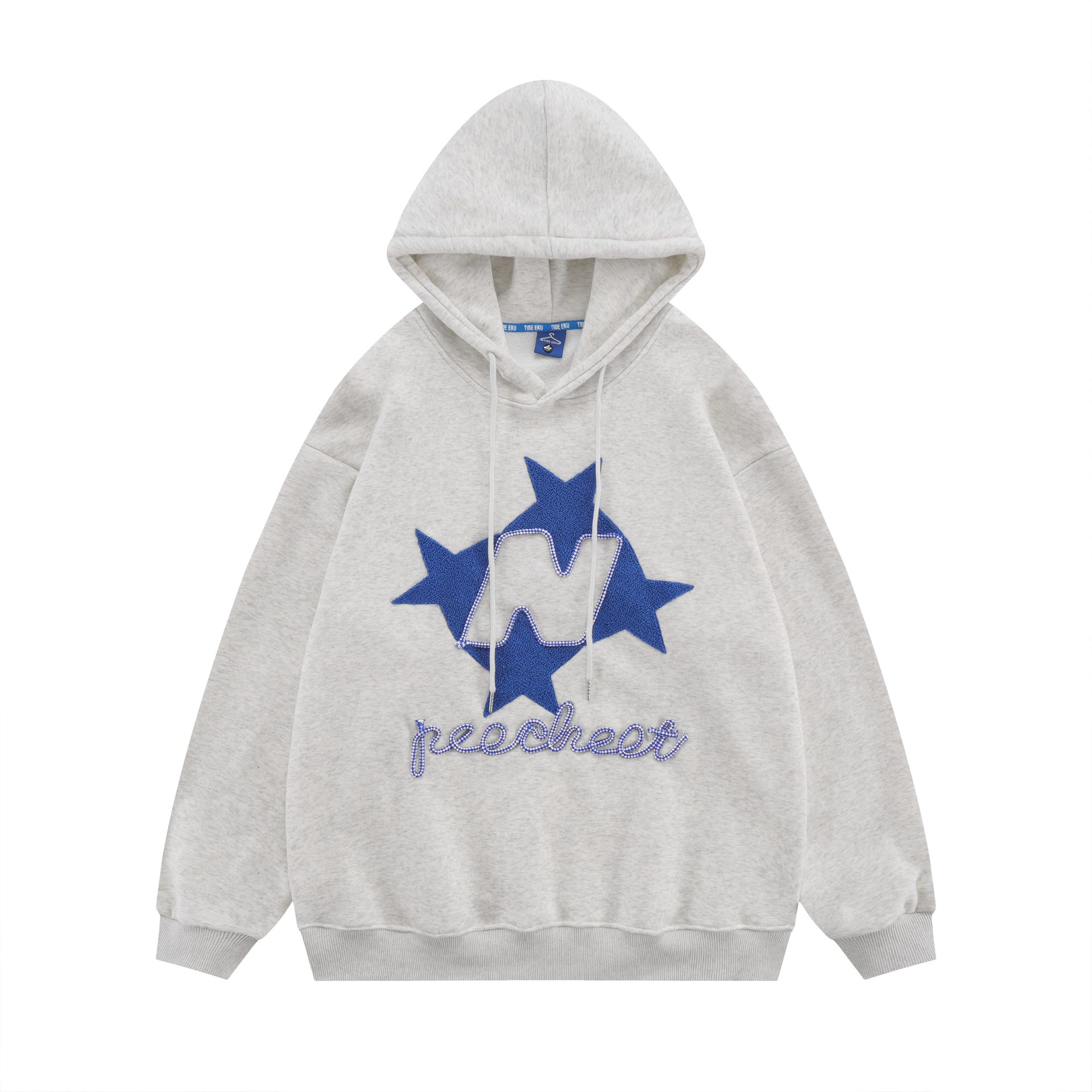 Cozy Embroidered Letter Crewneck Sweater