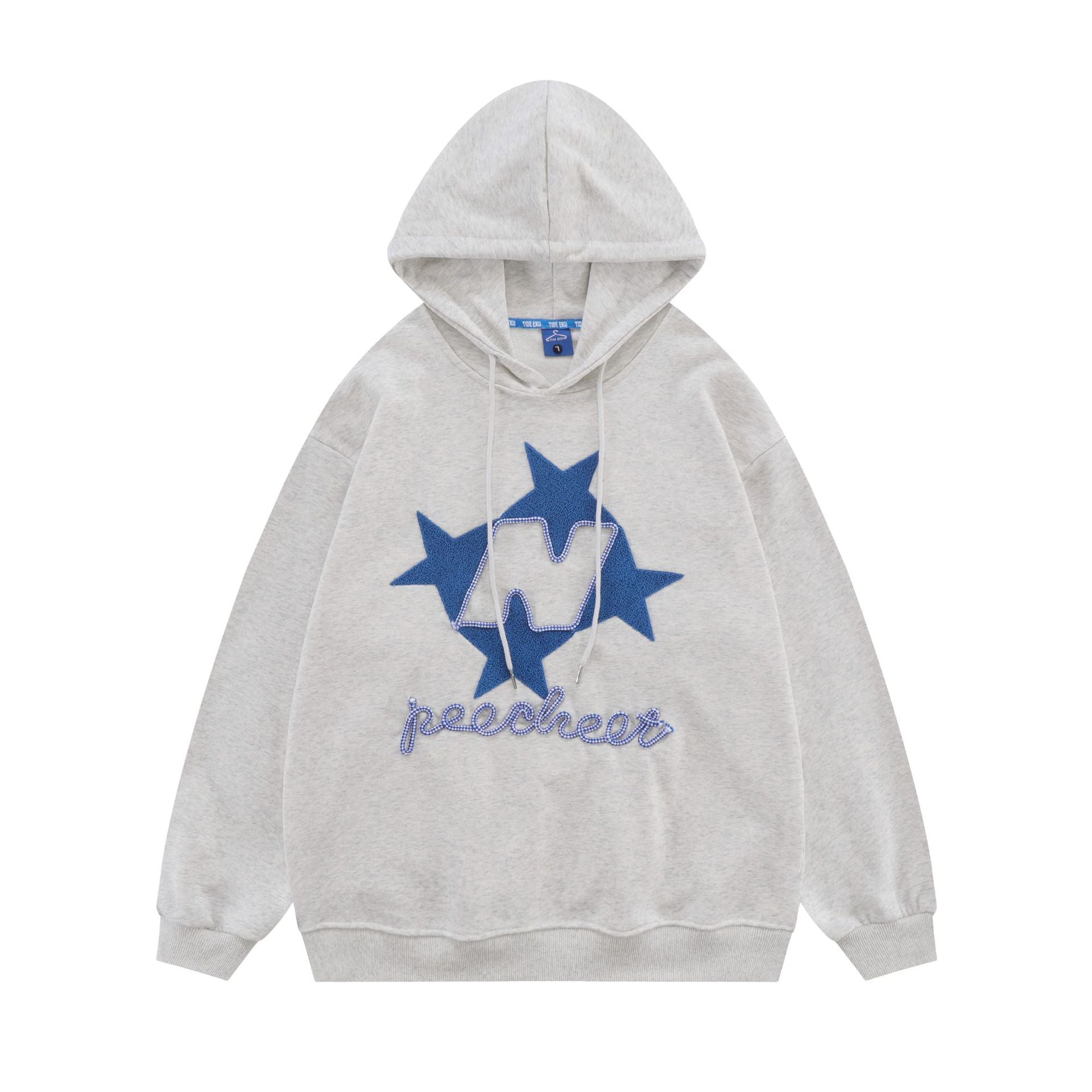 Cozy Embroidered Letter Crewneck Sweater