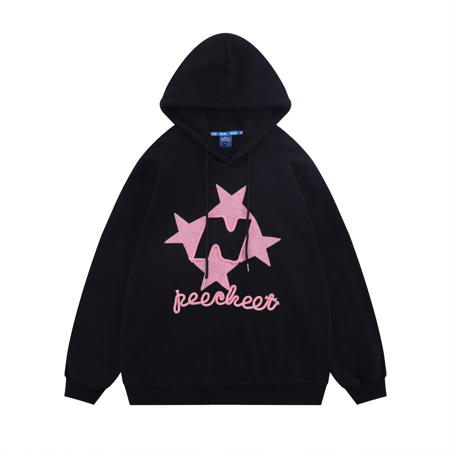 Cozy Embroidered Letter Crewneck Sweater