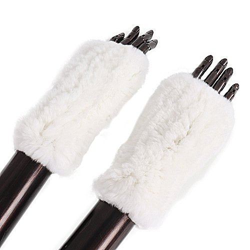 Warm Rabbit Fur Half Finger Gloves