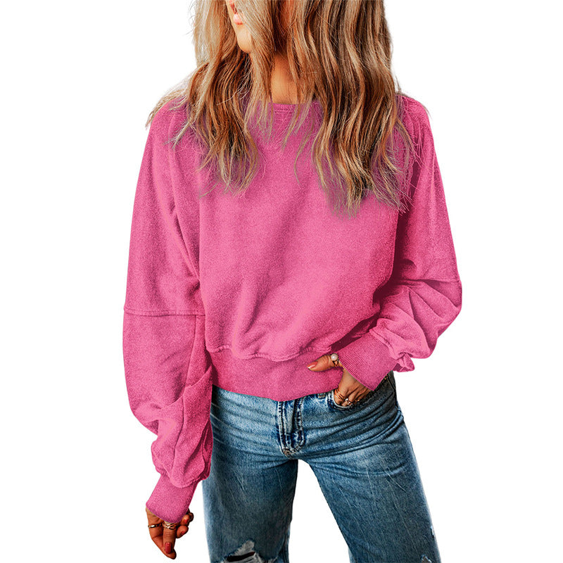 Chic Backless Round Neck Autumn Sweater
