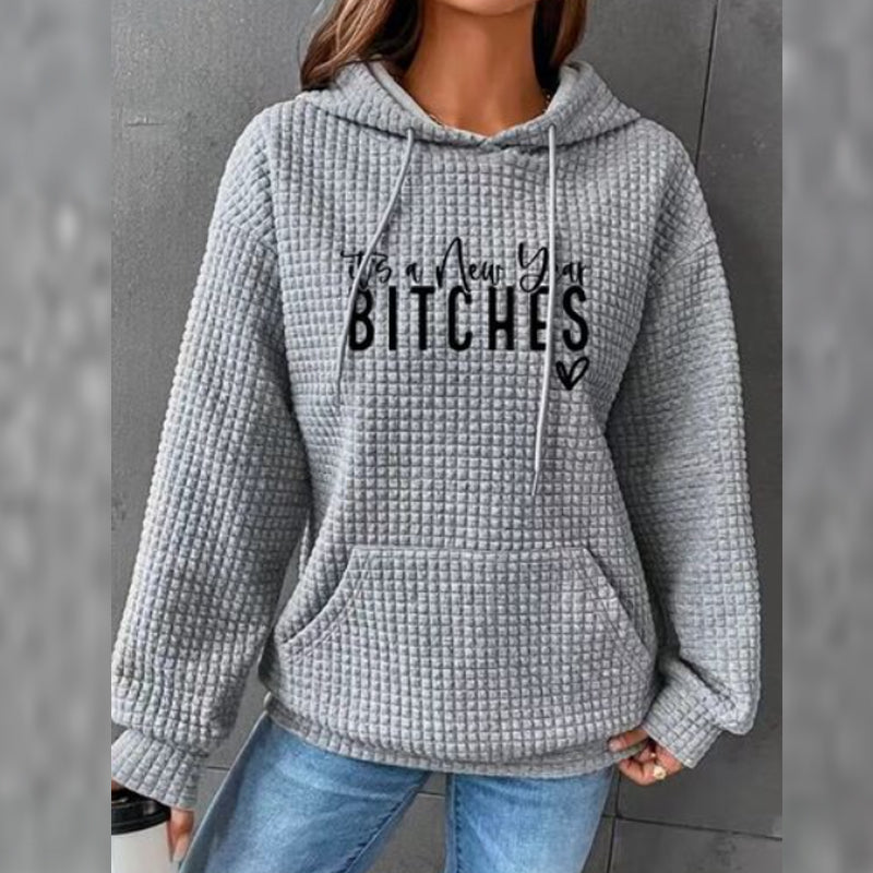 Cozy Solid Color Hooded Sweatshirt with Pocket