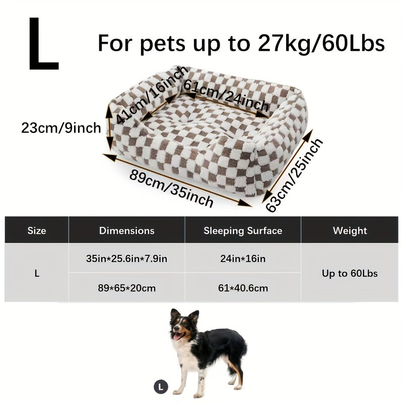 2-in-1 Dog Bed & Cat Bed - All-season Pet Sofa With Non-slip Bottom, Soft Cushioned Interior - Heavy-duty Polyester Bed For Large, Medium, Small Dogs - Indoor/outdoor Use - Easy-clean Pet Bed For