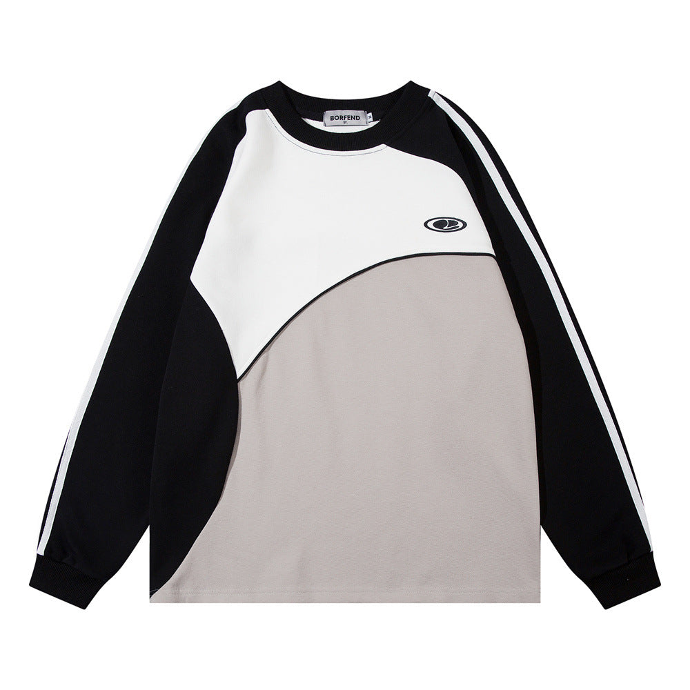 Men's Ribbon Stitching Raglan Sleeve Sweater