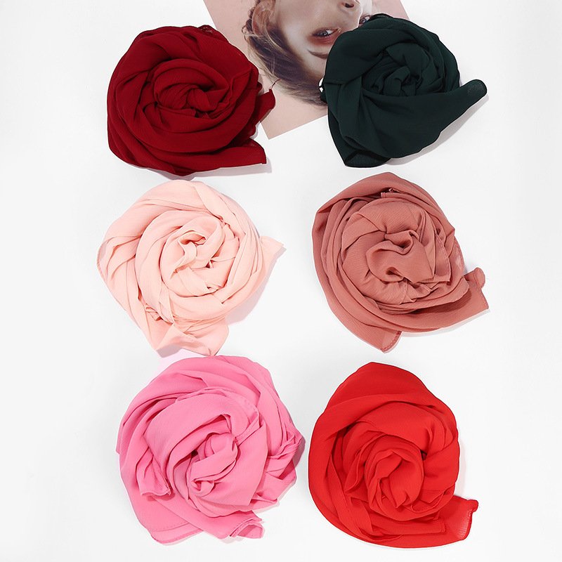 Breathable Pleated Women's Scarf - 13 Color Options