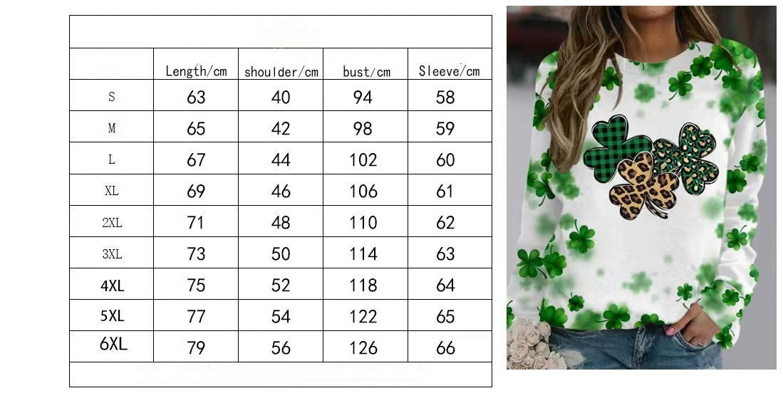 Women's 3D Printed Loose Round Neck Fashion Sweater